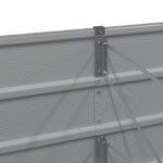 vidaXL Hrantík Svetlosivá 160 x 40 x 75 cm Oceľ – Obrázok 5