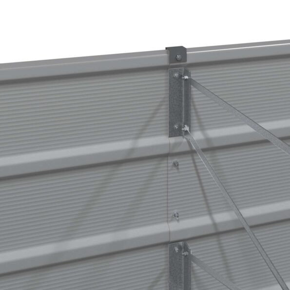 vidaXL Hrantík Svetlosivá 160 x 40 x 75 cm Oceľ – Obrázok 5