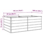 vidaXL Hrantík Svetlosivá 195 x 100 x 75 cm Pozinkovaná oceľ – Obrázok 11