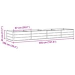 vidaXL Hrantík Svetlosivá 195 x 100 x 45 cm Pozinkovaná oceľ – Obrázok 11