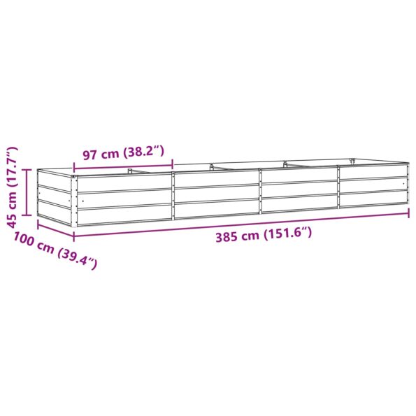 vidaXL Hrantík Svetlosivá 195 x 100 x 45 cm Pozinkovaná oceľ – Obrázok 11