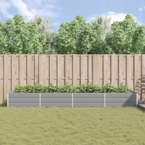 vidaXL Hrantík Svetlosivá 195 x 100 x 45 cm Pozinkovaná oceľ – Obrázok 4