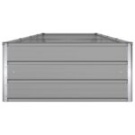 vidaXL Hrantík Svetlosivá 195 x 100 x 45 cm Pozinkovaná oceľ – Obrázok 6