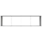 vidaXL Hrantík Svetlosivá 195 x 100 x 45 cm Pozinkovaná oceľ – Obrázok 7