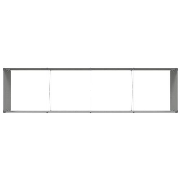 vidaXL Hrantík Svetlosivá 195 x 100 x 45 cm Pozinkovaná oceľ – Obrázok 7
