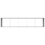 vidaXL Hrantík Svetlosivá 480 x 100 x 45 cm Pozinkovaná oceľ – Obrázok 7