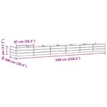 vidaXL Hrantík Svetlosivá 580 x 100 x 45 cm Pozinkovaná oceľ – Obrázok 11