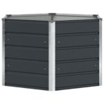vidaXL Hrantík Antracit 129 x 129 x 75 cm Oceľ – Obrázok 2