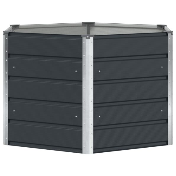 vidaXL Hrantík Antracit 129 x 129 x 75 cm Oceľ – Obrázok 2