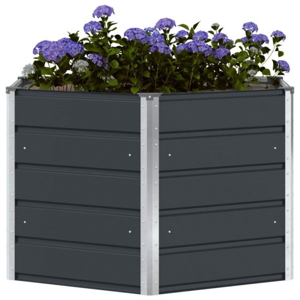 vidaXL Hrantík Antracit 129 x 129 x 75 cm Oceľ – Obrázok 3