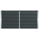 vidaXL Hrantík Antracit 160 x 40 x 75 cm Oceľ – Obrázok 4