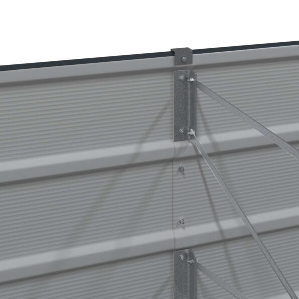 vidaXL Hrantík Antracit 160 x 40 x 75 cm Oceľ – Obrázok 5