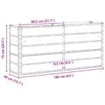 vidaXL Hrantík Antracit 160 x 40 x 75 cm Oceľ – Obrázok 7
