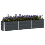 vidaXL Hrantík Antracit 240 x 40 x 45 cm Oceľ – Obrázok 3