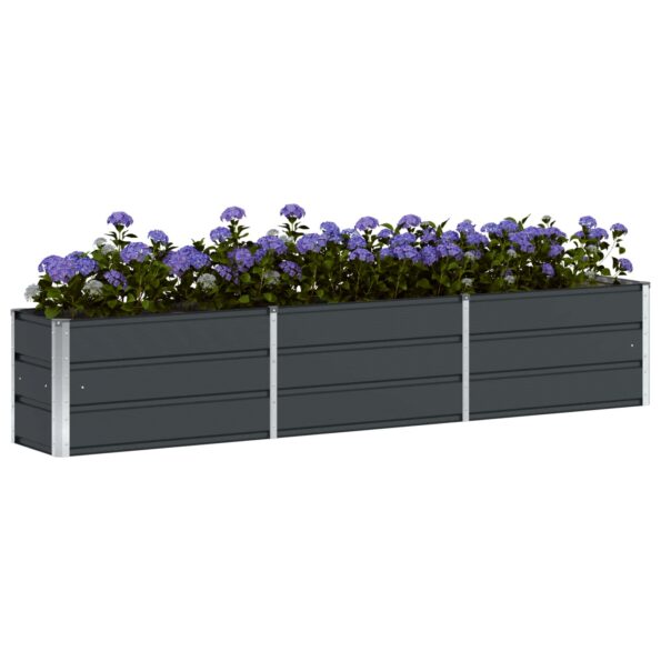 vidaXL Hrantík Antracit 240 x 40 x 45 cm Oceľ – Obrázok 3