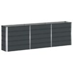 vidaXL Hrantík Antracit 240 x 40 x 75 cm Oceľ – Obrázok 2