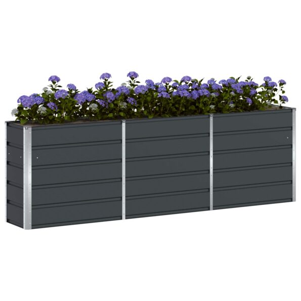 vidaXL Hrantík Antracit 240 x 40 x 75 cm Oceľ – Obrázok 3