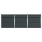 vidaXL Hrantík Antracit 240 x 40 x 75 cm Oceľ – Obrázok 4