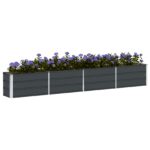 vidaXL Hrantík Antracit 320 x 40 x 45 cm Oceľ – Obrázok 3