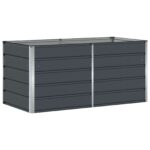 vidaXL Hrantík Antracit 160 x 80 x 75 cm Oceľ – Obrázok 2