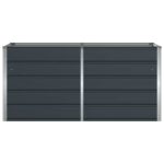 vidaXL Hrantík Antracit 160 x 80 x 75 cm Oceľ – Obrázok 4