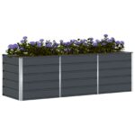 vidaXL Hrantík Antracit 240 x 80 x 75 cm Oceľ – Obrázok 3