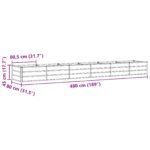 vidaXL Hrantík Antracit 480 x 80 x 45 cm Oceľ – Obrázok 7