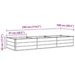 vidaXL Hrantík Antracit 195 x 100 x 45 cm Pozinkovaná oceľ – Obrázok 11