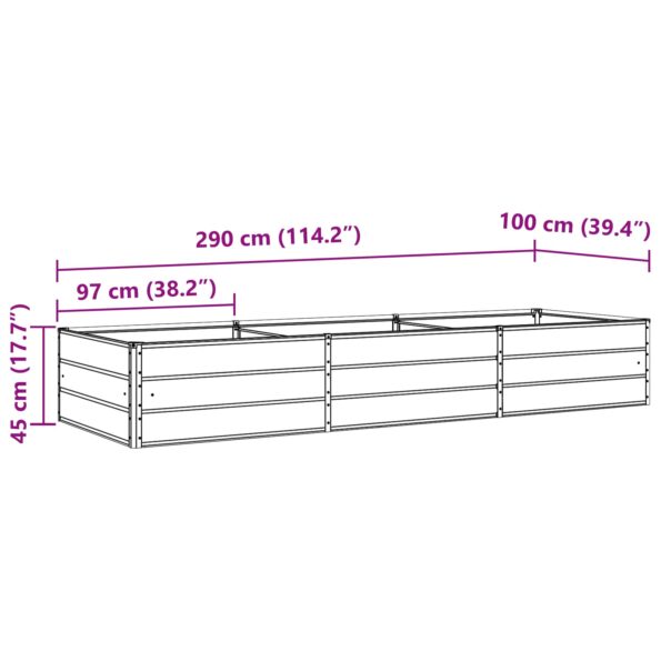 vidaXL Hrantík Antracit 195 x 100 x 45 cm Pozinkovaná oceľ – Obrázok 11