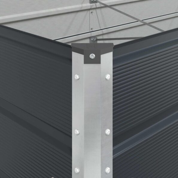 vidaXL Hrantík Antracit 195 x 100 x 45 cm Pozinkovaná oceľ – Obrázok 9