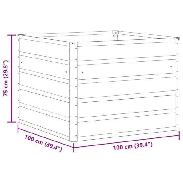vidaXL Hrantík Pastelovo zelená 100 x 100 x 75 cm Oceľ – Obrázok 7