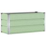 vidaXL Hrantík Zelená 100 x 40 x 45 cm Oceľ – Obrázok 2