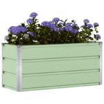 vidaXL Hrantík Zelená 100 x 40 x 45 cm Oceľ – Obrázok 3