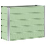 vidaXL Hrantík Zelená 100 x 40 x 75 cm Oceľ – Obrázok 2