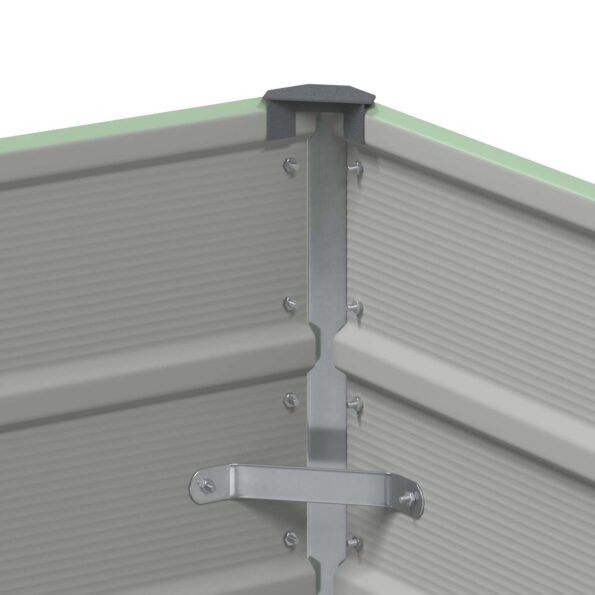 vidaXL Hrantík Zelená 100 x 40 x 75 cm Oceľ – Obrázok 5