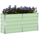 vidaXL Hrantík Zelená 160 x 40 x 75 cm Oceľ – Obrázok 3