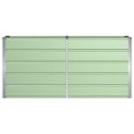 vidaXL Hrantík Zelená 160 x 40 x 75 cm Oceľ – Obrázok 4