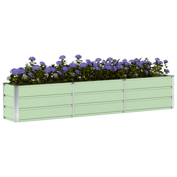 vidaXL Hrantík Zelená 240 x 40 x 45 cm Oceľ – Obrázok 3