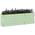vidaXL Hrantík Zelená 240 x 40 x 75 cm Oceľ – Obrázok 3
