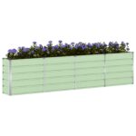 vidaXL Hrantík Zelená 320 x 40 x 75 cm Oceľ – Obrázok 3