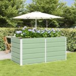 vidaXL Hrantík Zelená 160 x 80 x 75 cm Oceľ