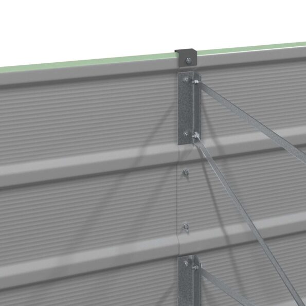 vidaXL Hrantík Zelená 320 x 80 x 45 cm Oceľ – Obrázok 5