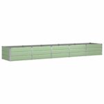 vidaXL Hrantík Zelená 400 x 80 x 45 cm Oceľ – Obrázok 2