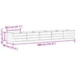 vidaXL Hrantík Zelená 400 x 80 x 45 cm Oceľ – Obrázok 6
