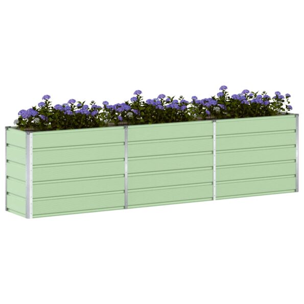 vidaXL Hrantík Pastelovo zelená 290 x 90 x 77 cm Pozinkovaná oceľ – Obrázok 3