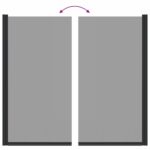 Sprchová clona do kúpeľne Čierna 68 x 130 cm Tvrdené sklo – Obrázok 8