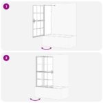 vidaXL Sprchová clona do kúpeľne 80 x 67 x 129.5 cm – Obrázok 10