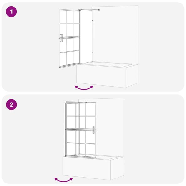 vidaXL Sprchová clona do kúpeľne 80 x 67 x 129.5 cm – Obrázok 10