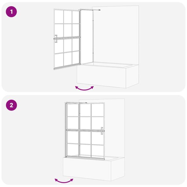 vidaXL Sprchová clona do kúpeľne 100 x 67 x 129.5 cm – Obrázok 10