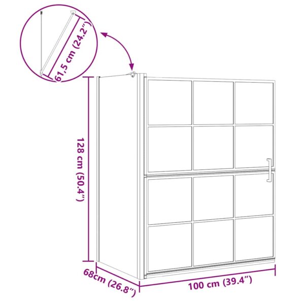 vidaXL Sprchová clona do kúpeľne 100 x 67 x 129.5 cm – Obrázok 11